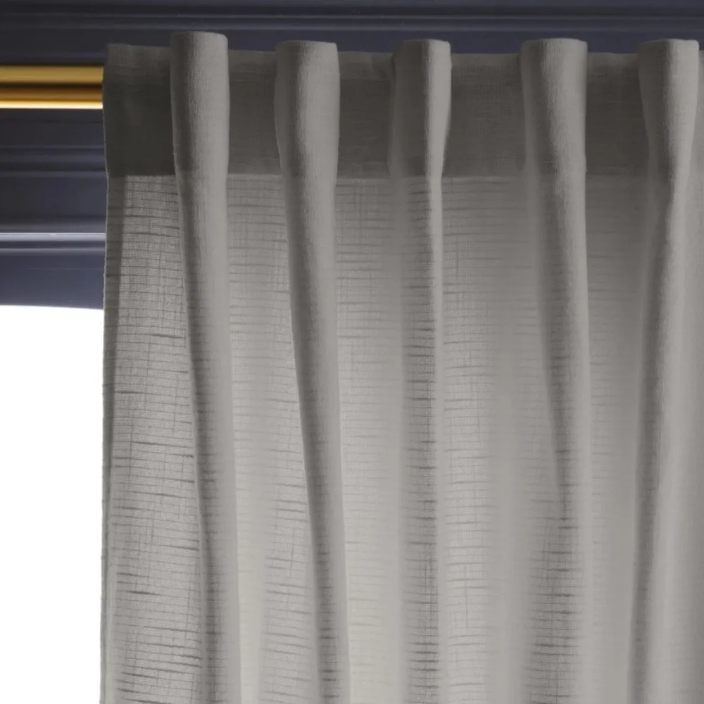 NWOT QUINCE Set Of 2 48x84 Cotton Slub Curtains Cloud 8821